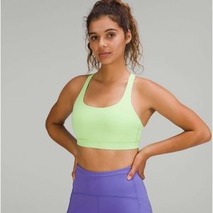 Lululemon Energy Bra Highlighter Green size 6